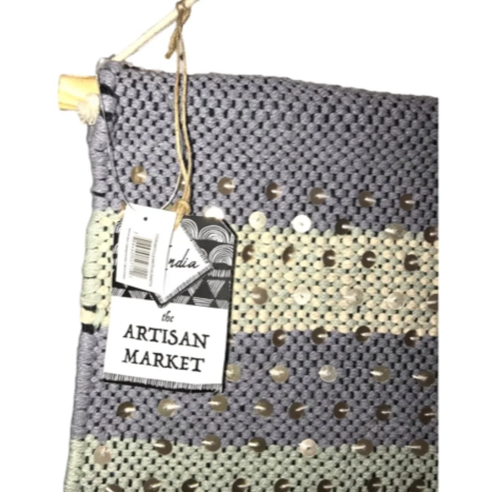 NWT Large Woven Wall Hanging Wool/Cotton Blend